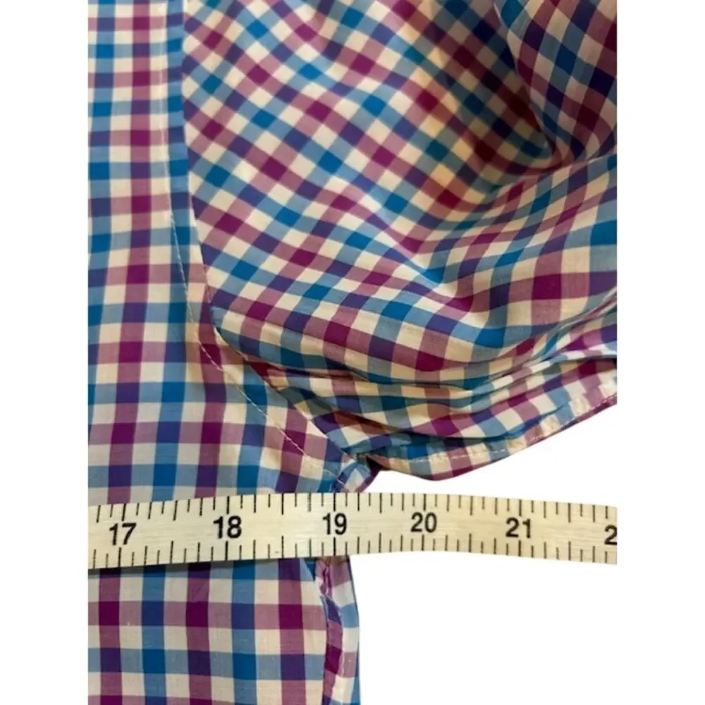 J. CREW Men's Gingham Plaid Button Down Shirt SMALL Slim Fit Long Sleeve